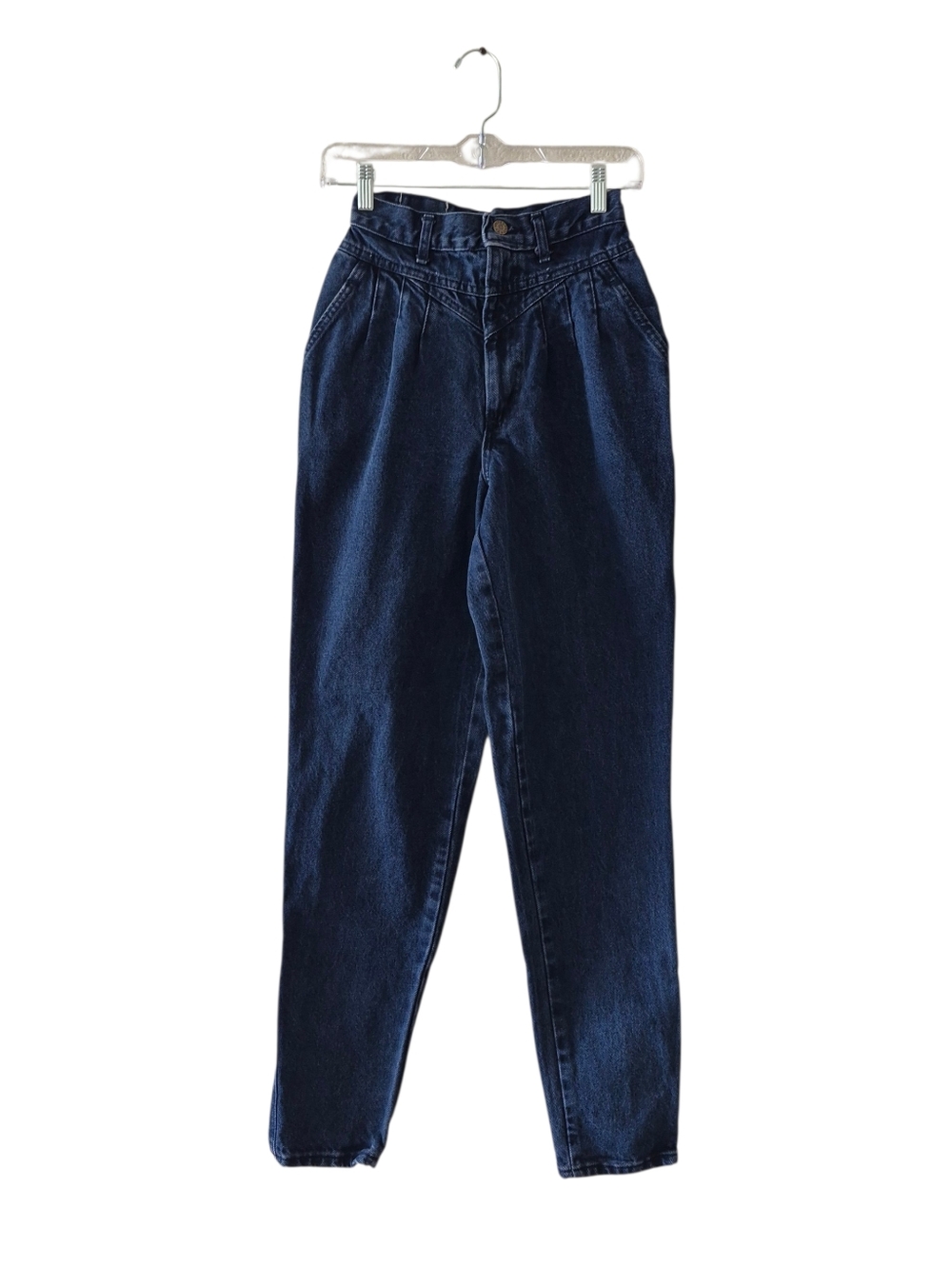 ​VTG Sunset Blues Jeans Women's Pleated Denim 24 High Rise 90s Retro Mom Jeans